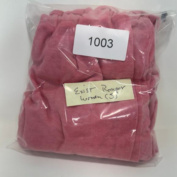 Pink Keyhole Back Sleeveless Romper S Pockets Relaxed Beachy Soft Girl Travel - Picture 13 of 13